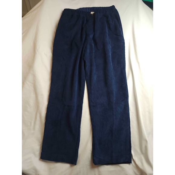Woman Within Pants - Woman Within Pants Womens Size 18W Navy Blue Corduroy Straight Ankle Casual‎